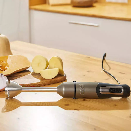 Black & Decker Ραβδομπλέντερ με Ανοξείδωτη Ράβδο 1200W Μαύρο