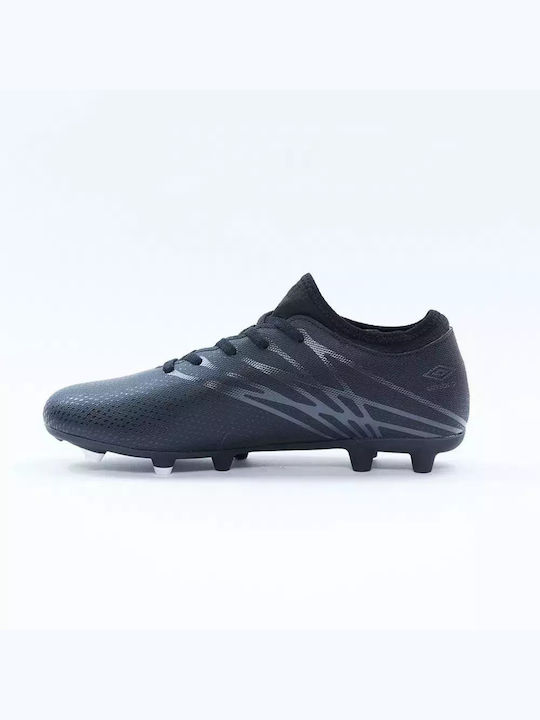 Umbro Veloce Lt Low Football Shoes FG with Cleats Black