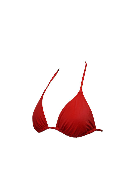 Apple Boxer Triangle Bikini Top Red