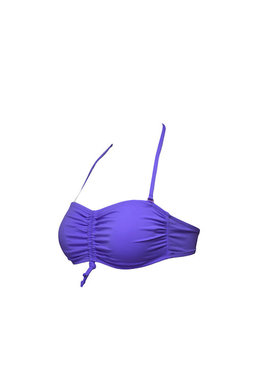 Strapless Bikini with Detachable Straps Lilac