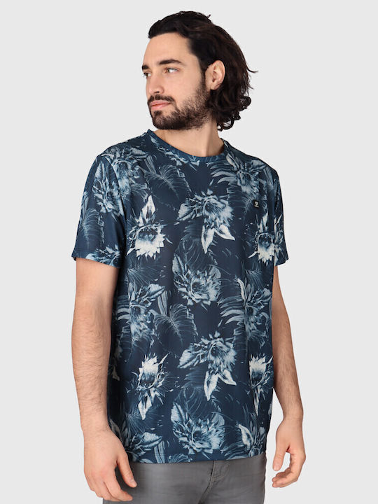 Heliconao Herrenblusen Kurzarm T-Shirts Blau