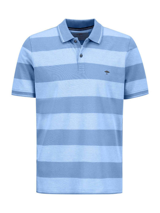 Fynch Hatton Herren Kurzarmshirt Polo Hellblau