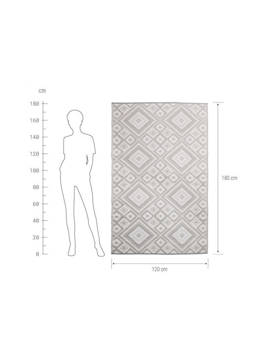 Butlers Χαλί Εξωτερικού Χώρου Ορθογώνιο Γκρι 180x120cm