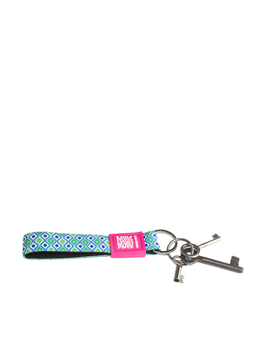 Max & Molly Fabric Blue Keychain