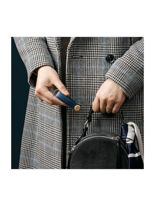 Orbitkey Μπρελόκ Δερμάτινο Navy Μπλε