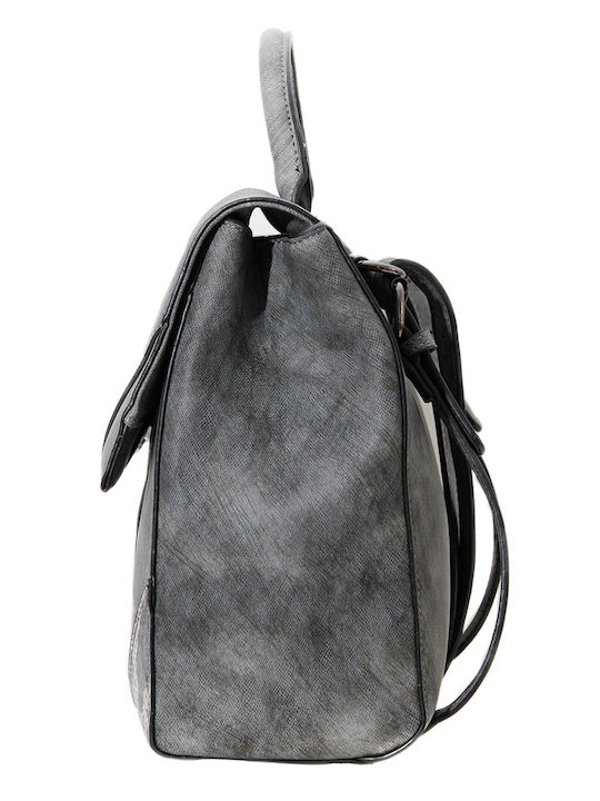 MI-TU Exclusive Leder Damen Handytasche Rucksack Gray