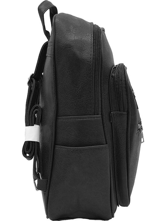 Gift-Me Leder Damen Tasche Rucksack Schwarz