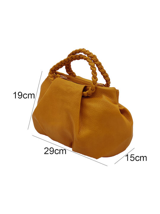 Gift-Me Leather Women's Bag Shoulder Yellow