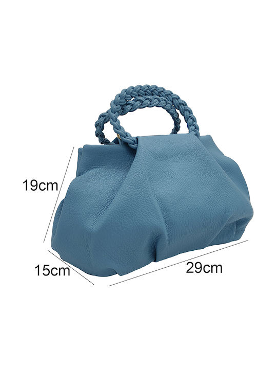 Gift-Me Leather Women's Bag Shoulder Light Blue