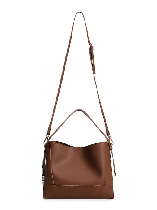 Set Damentasche Schultertasche Tabac Braun