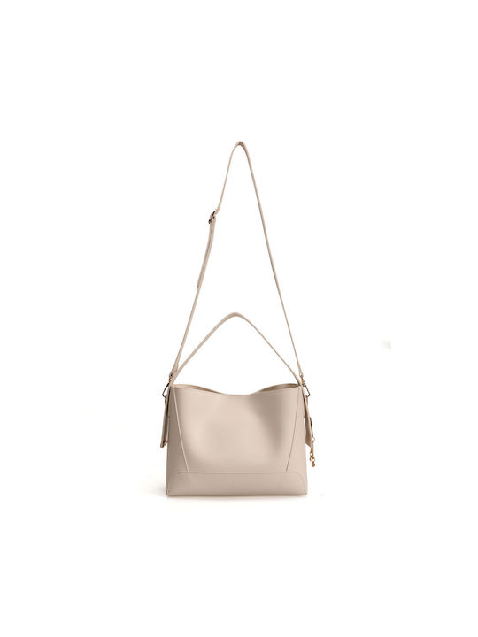 Damentasche Schultertasche Beige