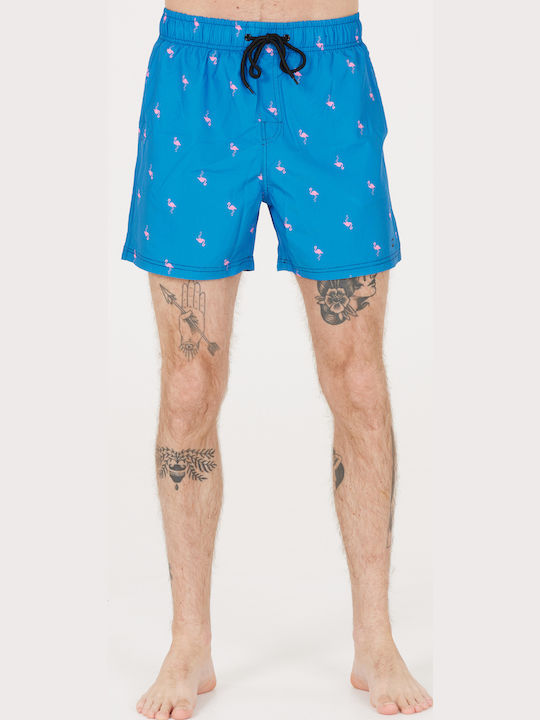 Herren Badebekleidung Bermuda Blau mit Mustern