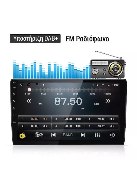 Kirosiwa Car Audio System 2DIN (Bluetooth/USB/WiFi/GPS/Apple-Carplay/Android-Auto) with Touch Screen 9"