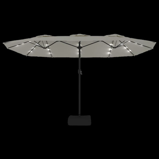 Umbrelă Rotundă Metalică Albă Φ4.49xÎ2.45m