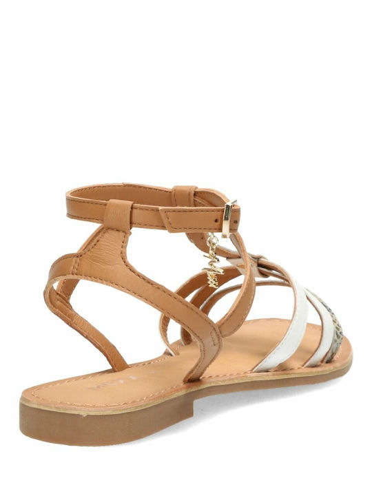 Mexx Damen Flache Sandalen mit Riemen in Braun Farbe