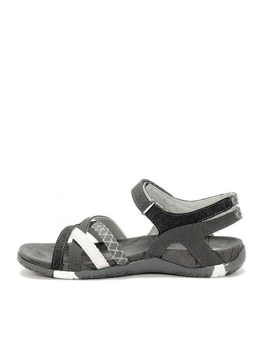 Flache Sandalen für Damen Sportlich in Schwarz Farbe