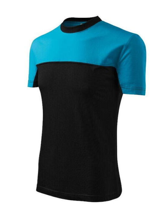 Malfini Ανδρικό Διαφημιστικό T-shirt Κοντομάνικο σε Τιρκουάζ Χρώμα