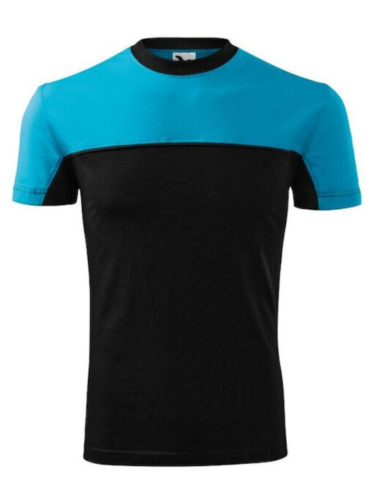 Malfini Ανδρικό Διαφημιστικό T-shirt Κοντομάνικο σε Τιρκουάζ Χρώμα