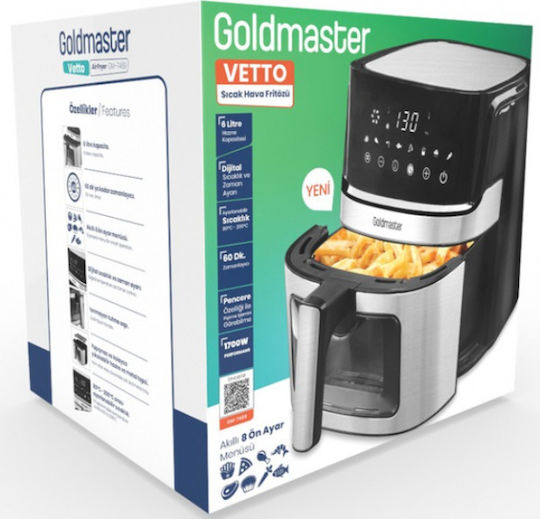Goldmaster Air Fryer 6lt Μαύρο GM-7469