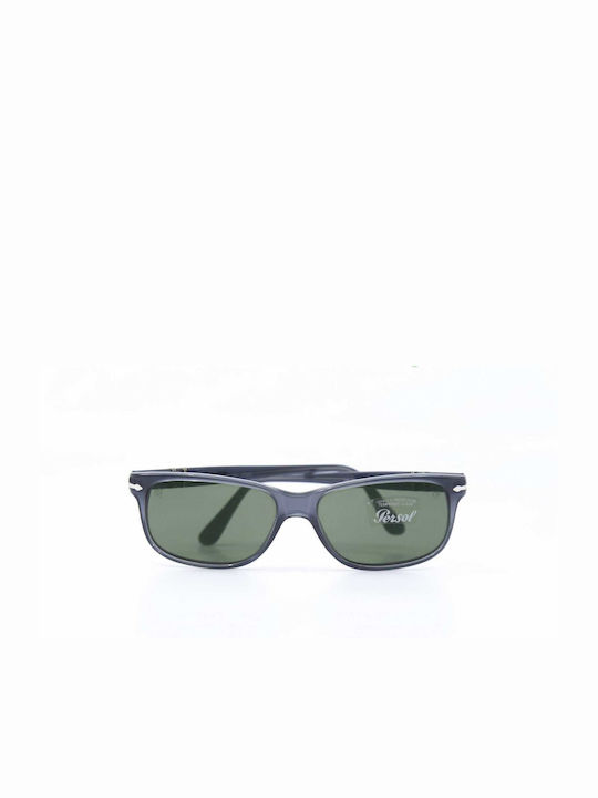 Persol Men's Sunglasses with Gray Acetate Frame and Green Lenses 2577 22531