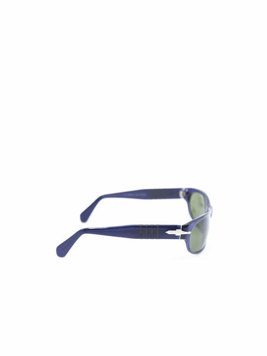 Persol Men's Sunglasses with Blue Acetate Frame and Green Lenses 2603-S 18131