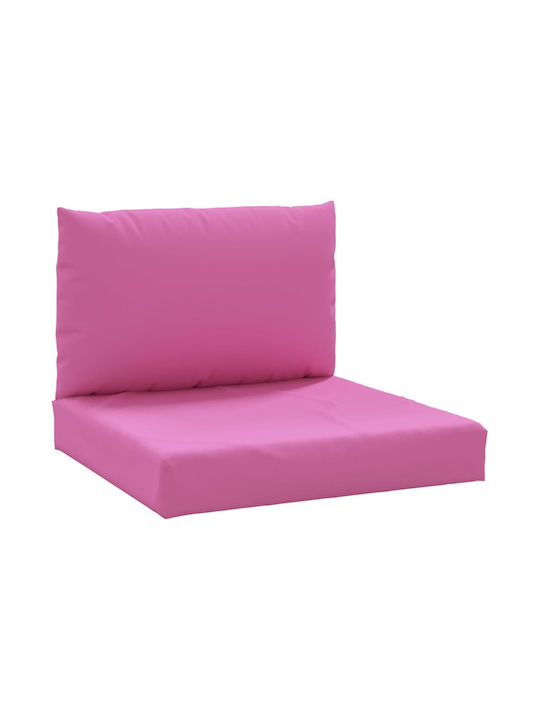 vidaXL Sitzbank-Kissen Palette Mit Rückenlehne Rosa 2Stück 60x60cm