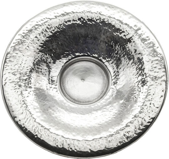 Savvas Design Βάζο Ασημένιο Ασημί Φ7xΥ9cm