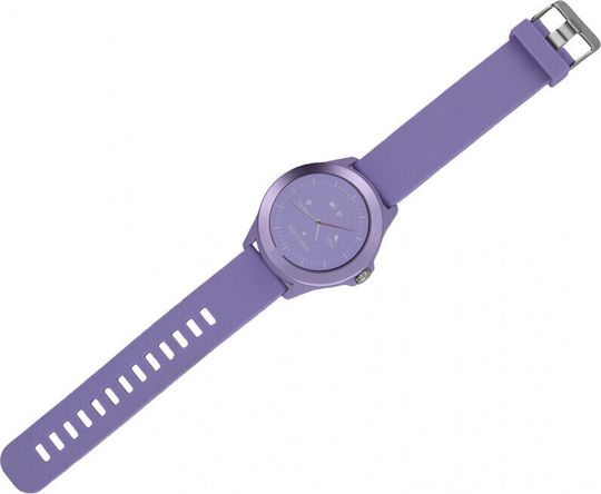 Forever Forever Colorum CW-300 43mm Smartwatch with Heart Rate Monitor (Purple)