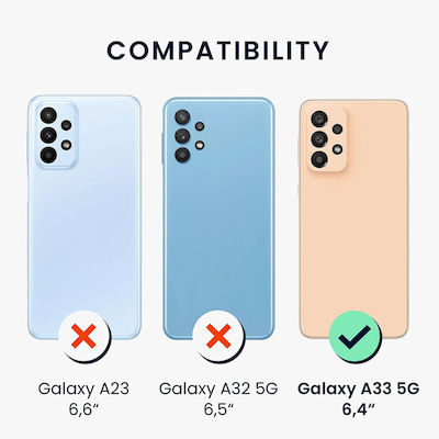 KWmobile Rubberized Coperta din spate Silicon Galben (Galaxy A33 5G)