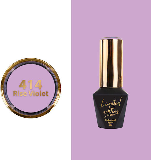 Molly Lac Semi-Permanent Nail Polish 414 Rise Violet 10ml 1pcs
