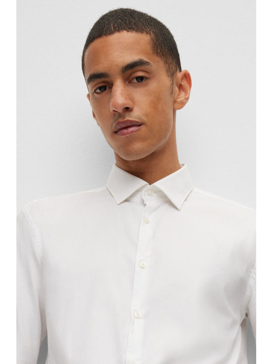 Hugo Boss Long-sleeved Cotton Shirt White