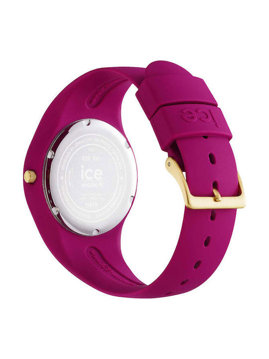 Ice Glam Brushed Γυναικείο Ρολόι 40mm Μπαταρίας με Φούξια Καουτσούκ Λουράκι