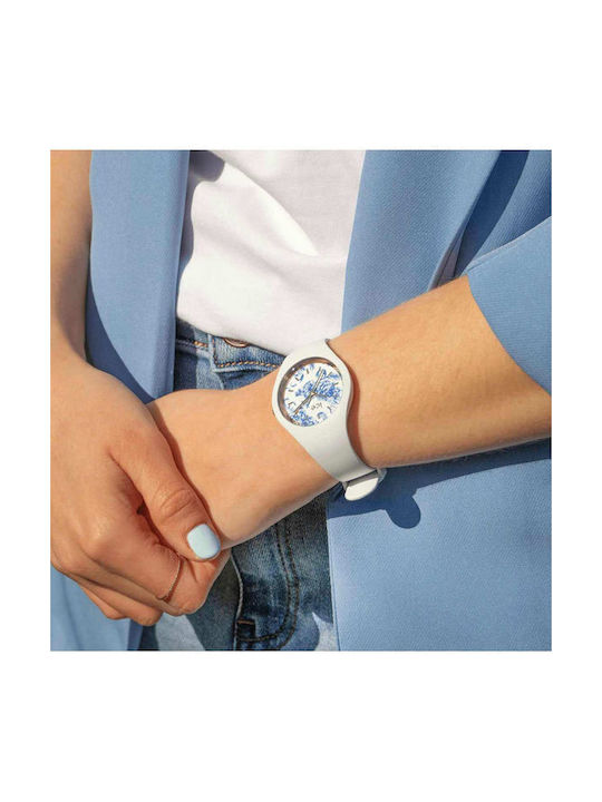 Ice Watch with Blue Rubber Strap