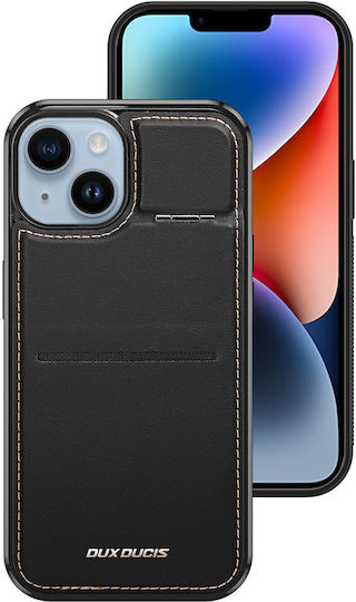 Dux Ducis RFID Blocking Back Cover Δερματίνης / Σιλικόνης με Υποδοχή για Κάρτες Μαύρο (iPhone 14 Plus)