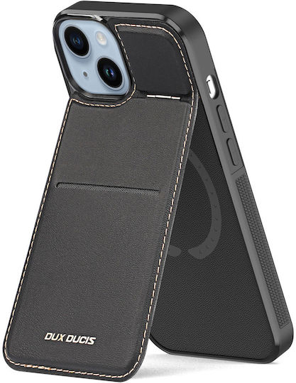 Dux Ducis RFID Blocking Back Cover Δερματίνης / Σιλικόνης με Υποδοχή για Κάρτες Μαύρο (iPhone 14 Plus)