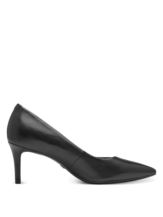 Tamaris Anatomic Leather Black Medium Heels