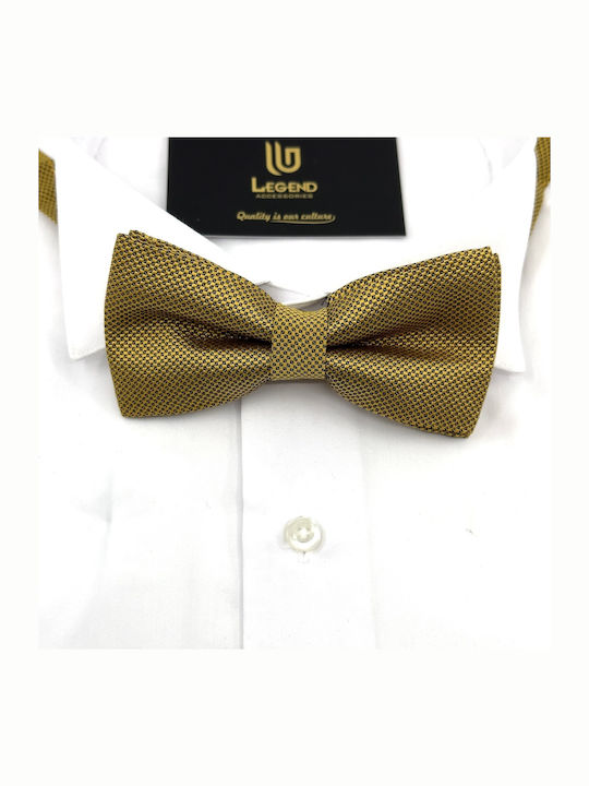 Legend Accessories Set Papion din material textil cu batista Auriu