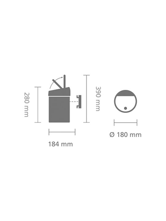 Brabantia Inox Perie de toaletă 3lt Argintiu