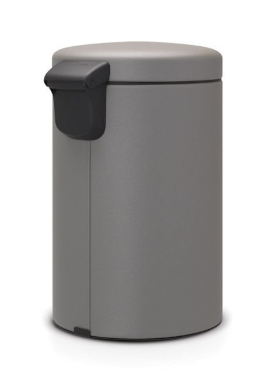 Brabantia NewIcon Πλαστικό Καλαθάκι Μπάνιου 12lt Γκρι