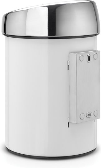 Brabantia Bin 647216 Inox Perie pentru coșul de gunoi din baie 3lt Alb