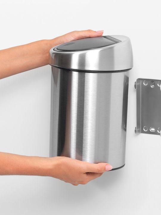 Brabantia Inox Καλαθάκι Μπάνιου 3lt Μαύρο
