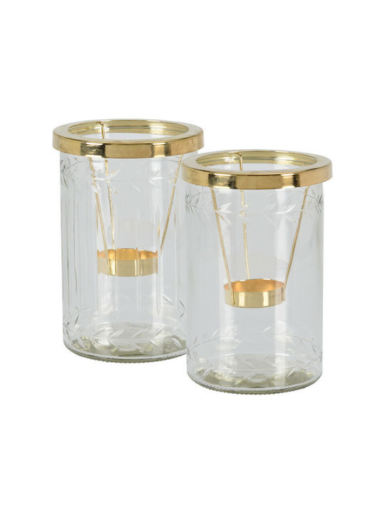 Candle Holder suitable for Tealights Glass in Transparent Color 10x10x15cm 1pcs