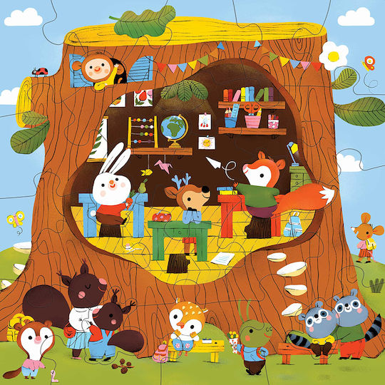 Puzzle pentru Copii Forest School pentru 2++ Ani 25buc Mudpuppy