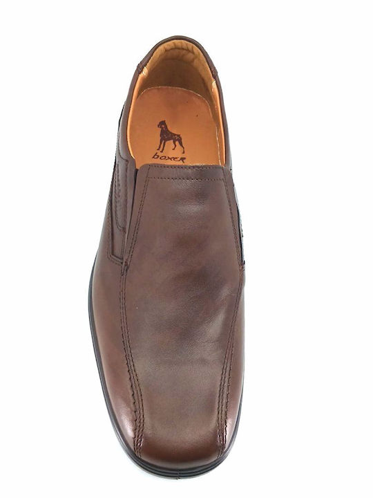Δερμάτινα Ανδρικά Loafers σε Καφέ Χρώμα