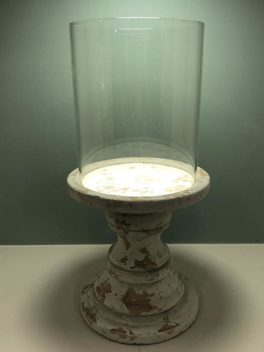 keleman Κηροπήγιο Κεραμικό σε Διάφανο Χρώμα 18x36.5x36.5εκ.