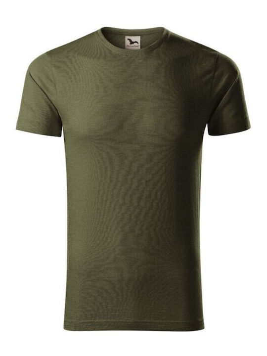 Malfini Ανδρικό Διαφημιστικό T-shirt Κοντομάνικο σε Καφέ Χρώμα