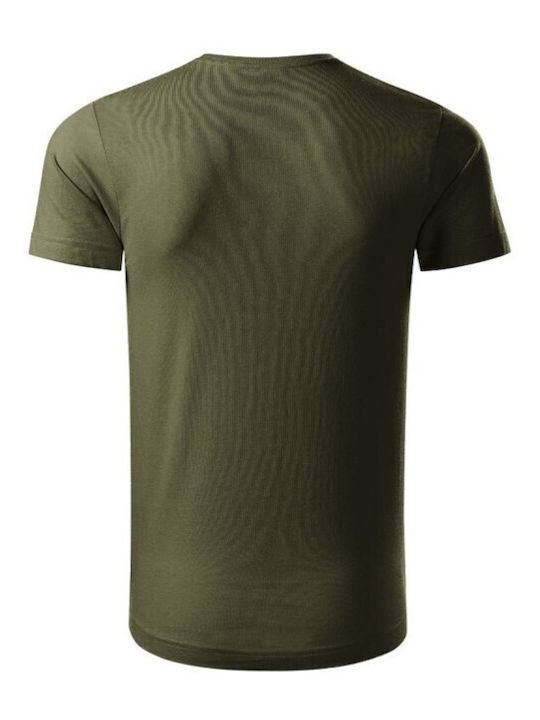 Malfini Ανδρικό Διαφημιστικό T-shirt Κοντομάνικο σε Καφέ Χρώμα