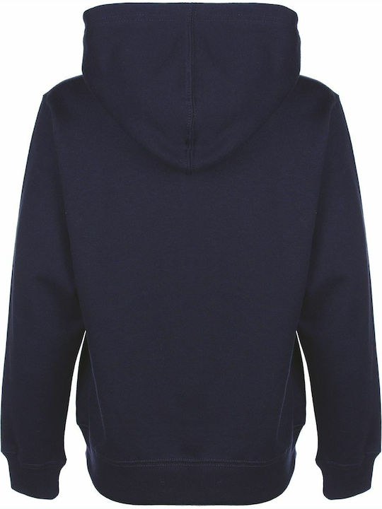 Fdm Kids Sweatshirt with Hood and Pocket Navy Blue FH004