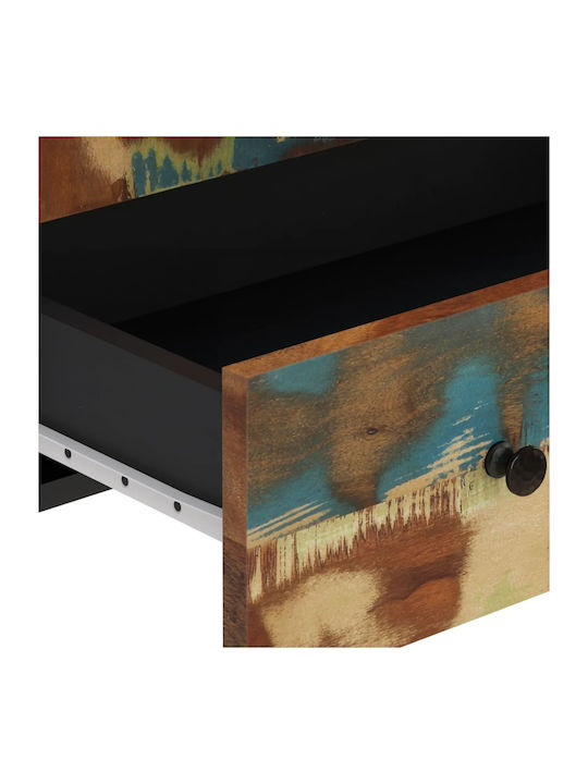 Sideboard made of Solid Wood with Drawers Multicolor 60x33x100cm