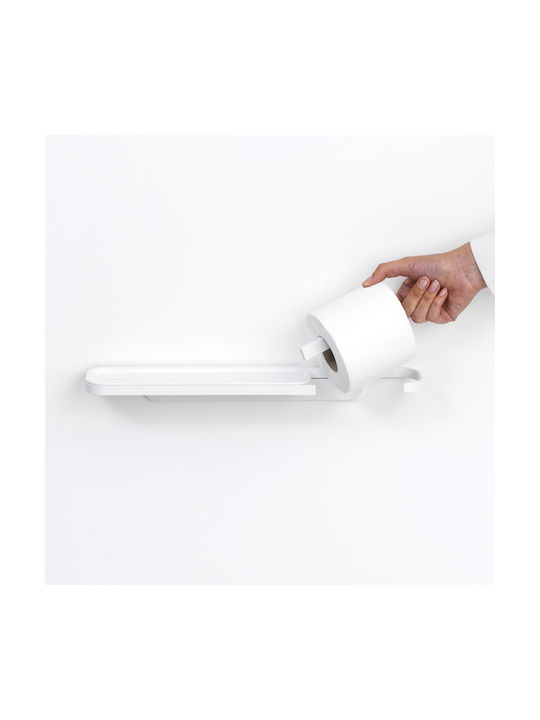 Brabantia De perete Suport de hârtie Metal Albă